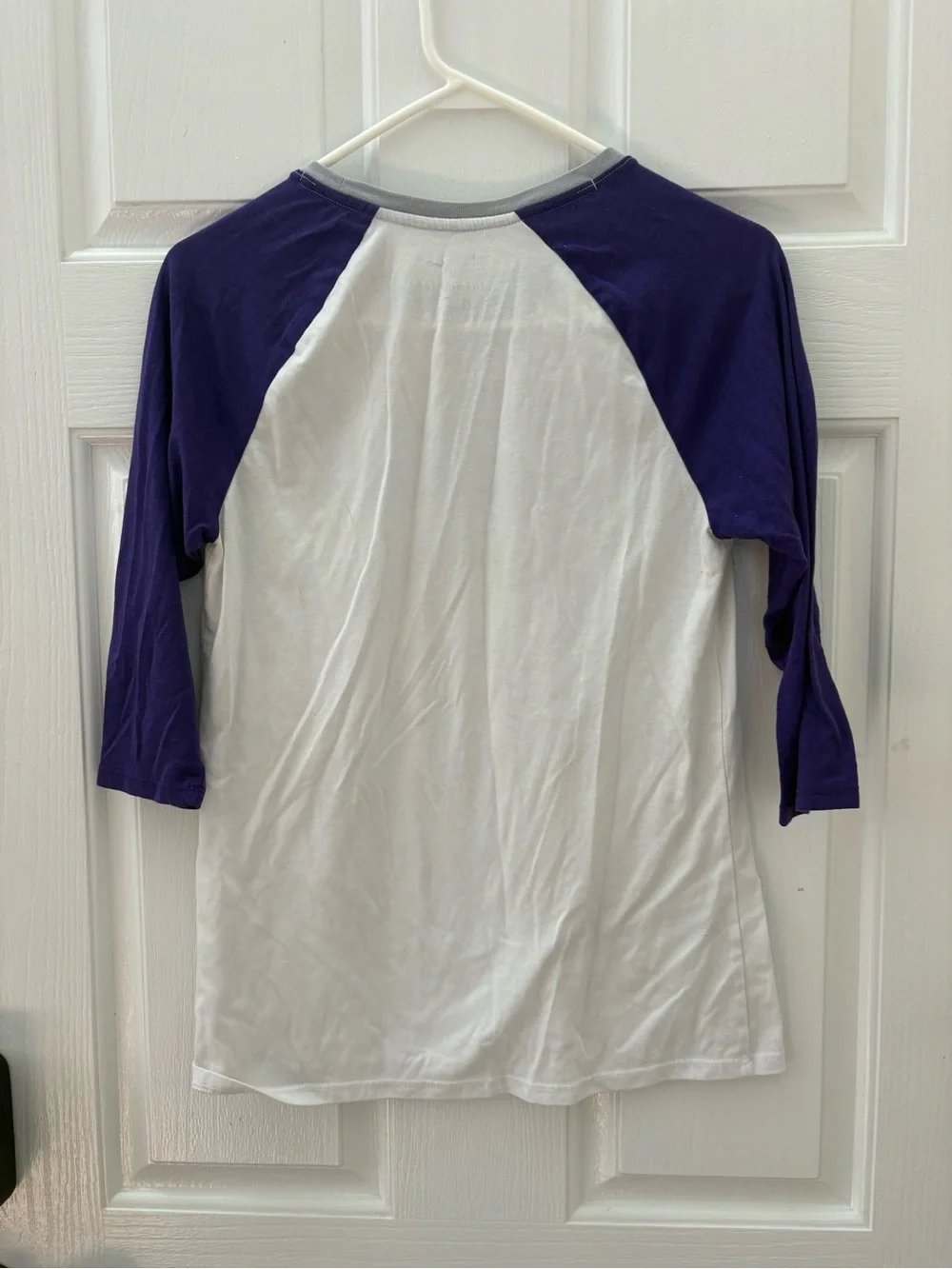 Nike Colorado Rockies White & Purple Raglan Ladies Tee